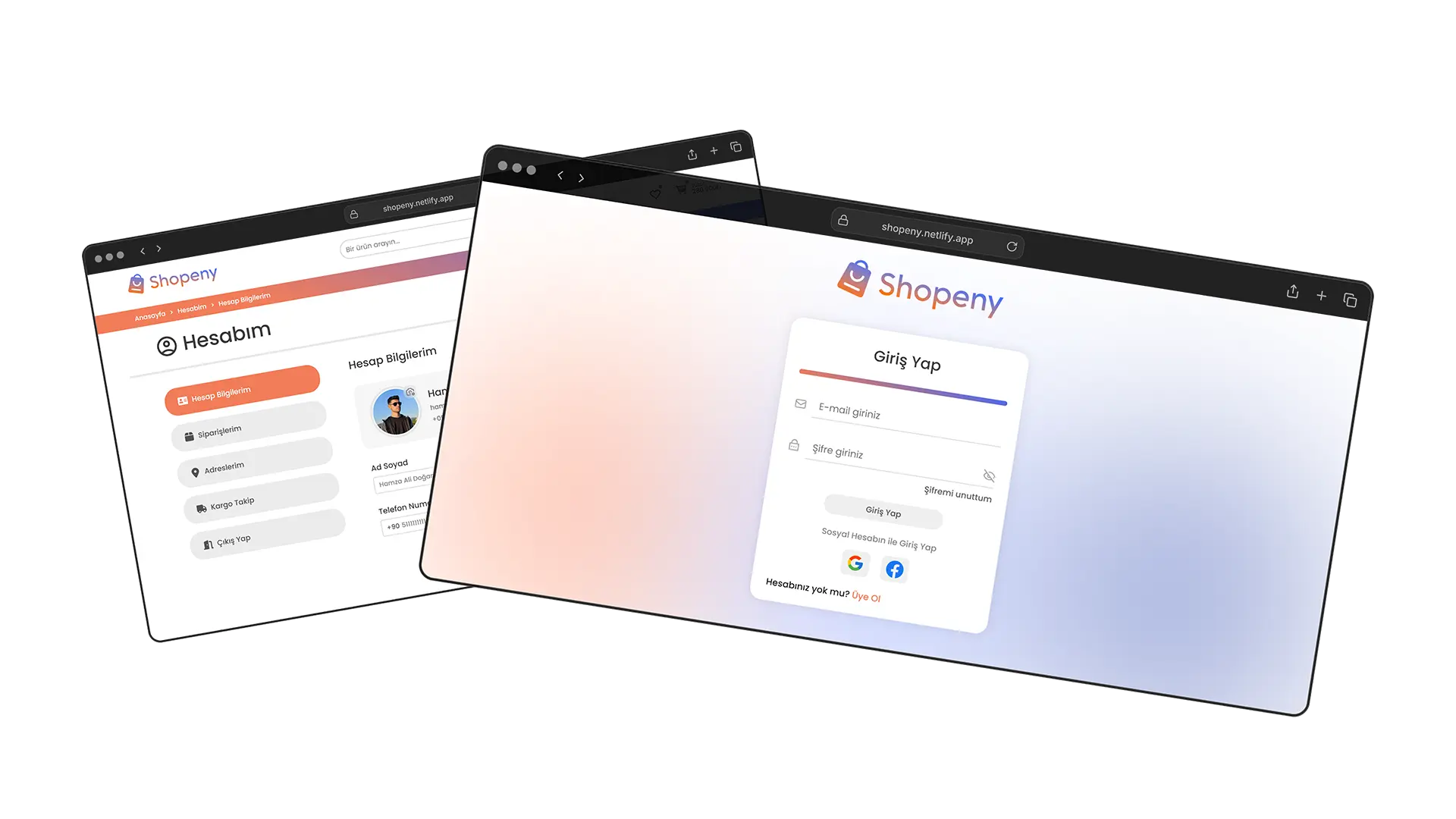 Shopeny — User Authentication & Account